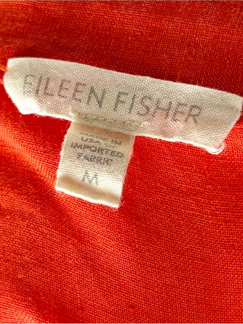Eileen Fisher Made in USA Organic Irish Linen button down Shirt Women’s Size M - Picture 3 of 9